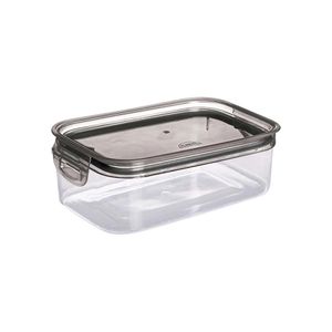 Porta Mantimento Hermético Retangular Trava Mais Plasútil Cristal 500ml
