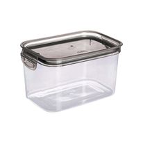 Porta Mantimento Hermético Retangular Trava Mais Plasútil Cristal 1,2l