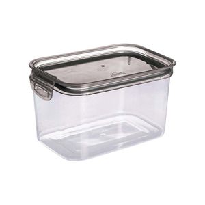 Porta Mantimento Hermético Retangular Trava Mais Plasútil Cristal 1,2l