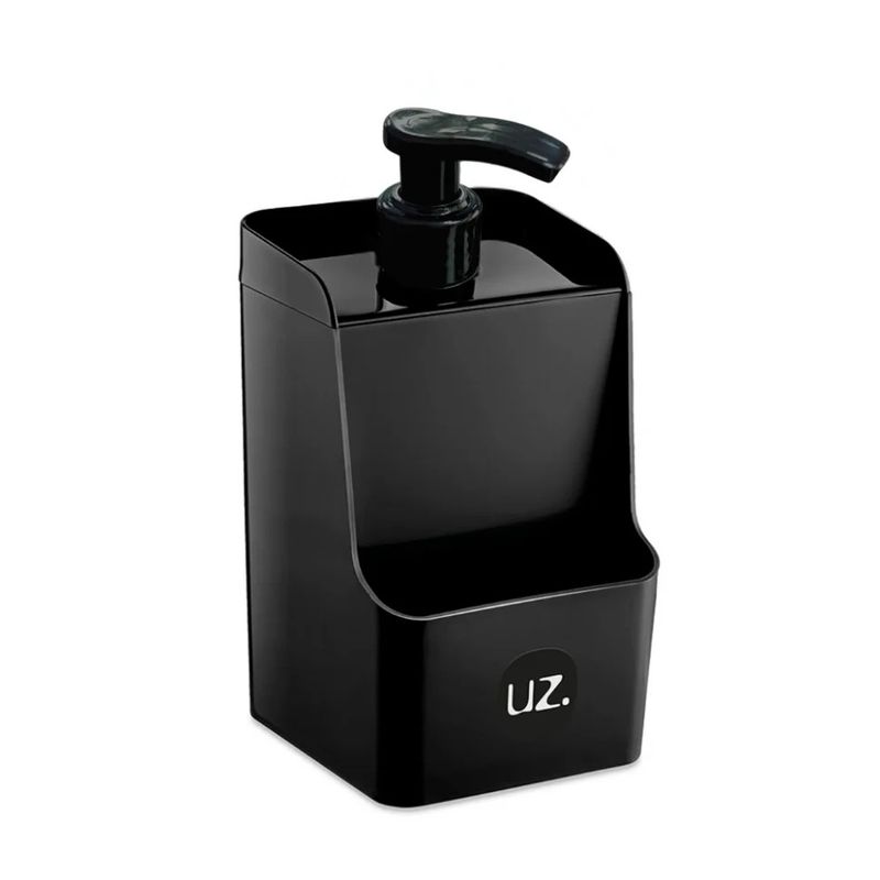 Dispenser-para-Detergente-e-Esponja-UZ-Preto-500ml-158092