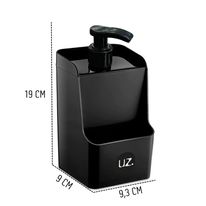 Dispenser para Detergente e Esponja UZ Preto 500ml