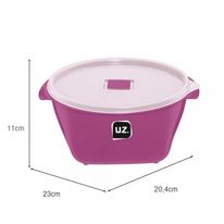 Pote Plástico Premium Redondo Magenta UZ 2L
