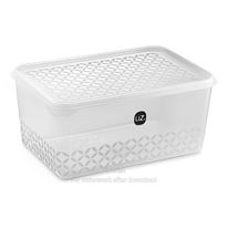 Pote Plástico Retangular UZ Transparente 2L