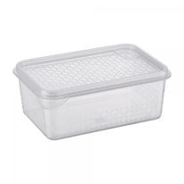 Pote Plástico Retangular UZ Transparente 500ml