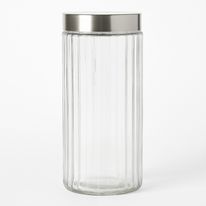 Pote de Vidro Redondo Sleek com Tampa Mimo Style 2,1l