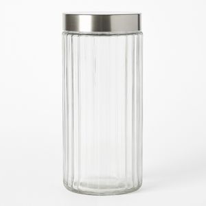 Pote de Vidro Redondo Sleek com Tampa Mimo Style 2,1l
