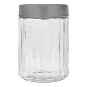 Pote de Vidro Redondo Sleek com Tampa Mimo Style 1,2l