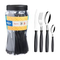 Faqueiro em Aço Inox Itaparica Preto Brinox 24 peças