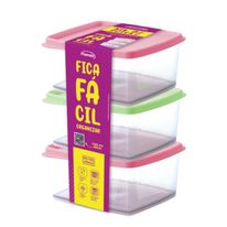 Conjunto de Pote Candy Plasvale 3 peças