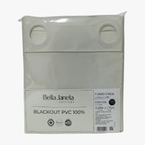 Blackout em Pvc Ilhós Areia e Cinza Bella Janela 1,70m x 2,60m