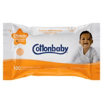 Lenço Umedecido Fliptop Cottonbaby com 100 Unidades