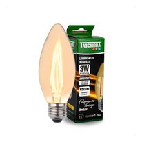 Lâmpada de Led Filamento Vela B35 Taschibra 3W Bivolt
