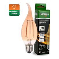 Lâmpada de Led Filamento Bico Torcido B35 Taschibra 3W Bivolt