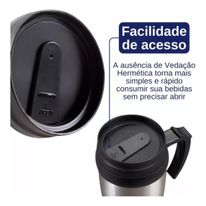 Caneca com Tampa em Inox  Newpro 470ml