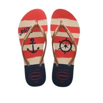 Sandália Slim Nautical Bege/Rose Gold Havaianas