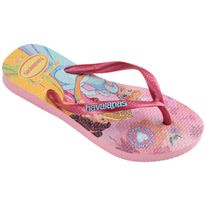 Sandália Slim Kids Princess Havaianas Rosa Glow
