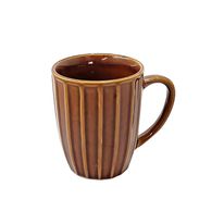 Caneca de Cerâmica Striatto L'Hermitage Marrom 330ml