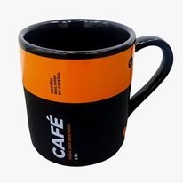 Caneca de Porcelana Para dar Energia LV Preta 300ml
