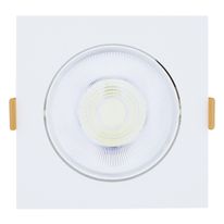 Spot Led de Embutir Quadrado Branco Bronzearte 12W 6500K Bivolt