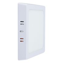 Painel Led de Sobrepor Branco Quadrado Bronzearte Home 12W 3000K Bivolt