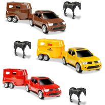 Carro Pick-up e Carreta com Cavalo Sortido Roma Jensen
