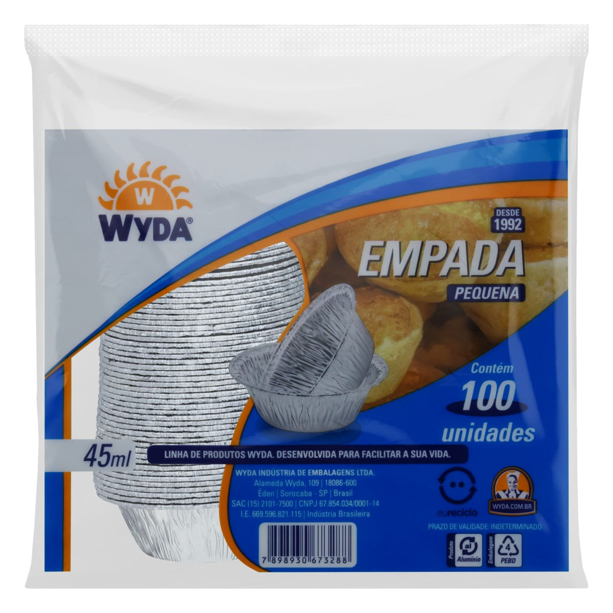 FormadeAluminioMoldadaWyda45mlcom100unidades-81230