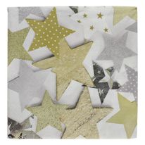 Guardanapo Estrelas Douradas Bompack com 20 unidades