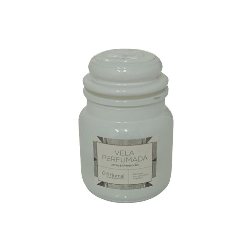 Vela-Aromatica-Lichia-e-Manjericao-com-Suporte-de-Vidro-Sortida-6cm-x-8cm-Home-152187