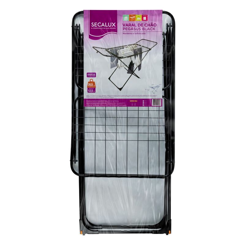 Varal-de-Chao-com-Abas-Preto-Pegasus-Secalux-de-Aco-4907