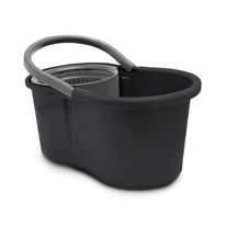 Balde Mop Pop Giratório Útil Preto 13L