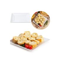 Prato de Sobremesa Melamina Quadrado Branco Tuut 20cm