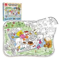 Quebra Cabeça para Colorir Cozy & Comfy Brincadeira de Criança 30 peças