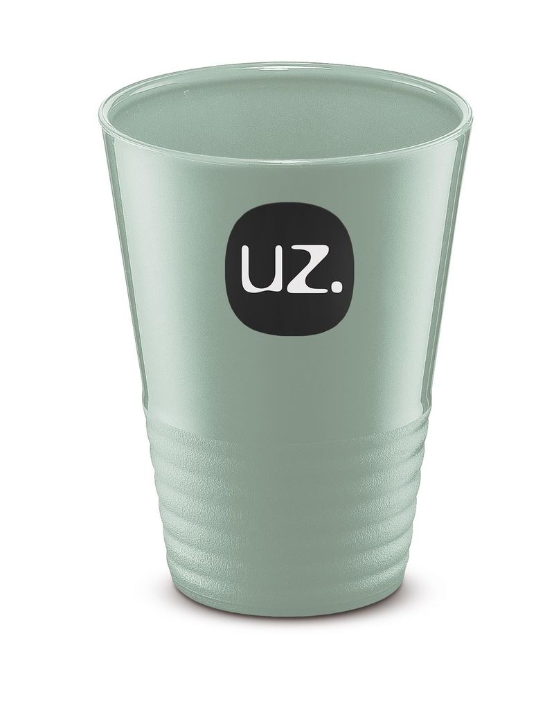 Copo-de-Plastico-Gomado-UZ-Verde-300ml-160670