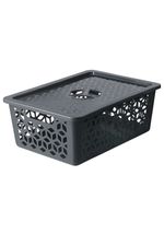 Cesto-Organizador-de-Plastico-com-Tampa-UZ-Cinza-Titanio-15L-160757