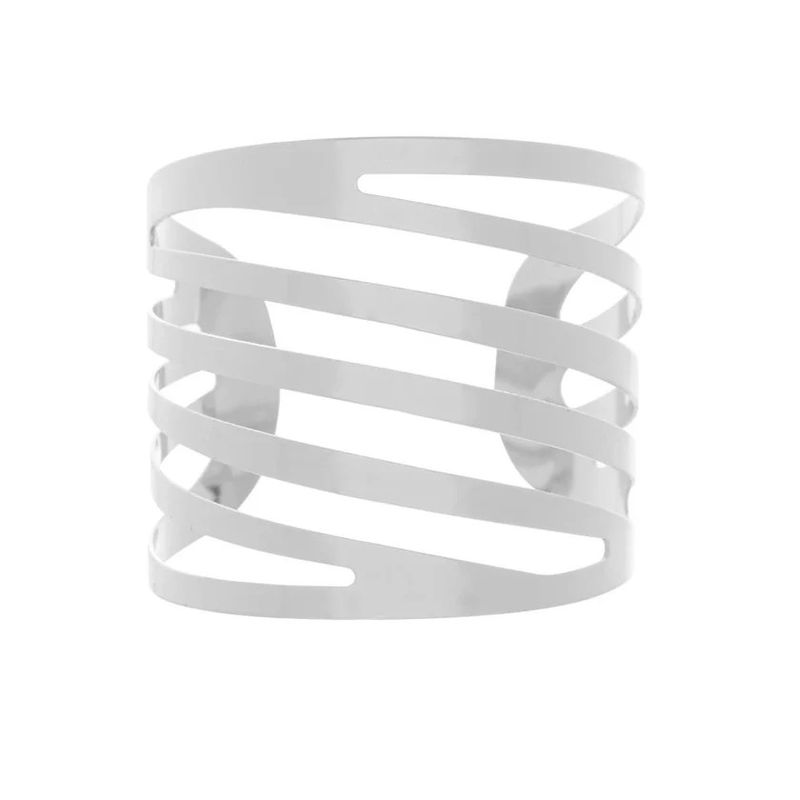 Anel-para-Guardanapo-Aco-Curves-Prateado-Lyor-com-4-pecas-161068