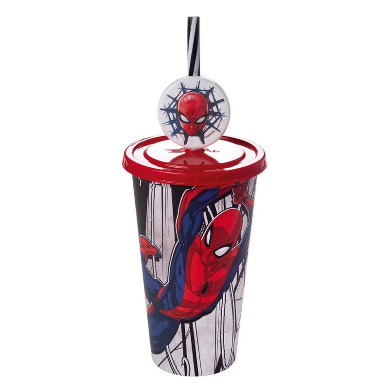 Copo-Plastico-Com-Canudo-e-Pin-Homem-Aranha-Plasutil-500ml-161486
