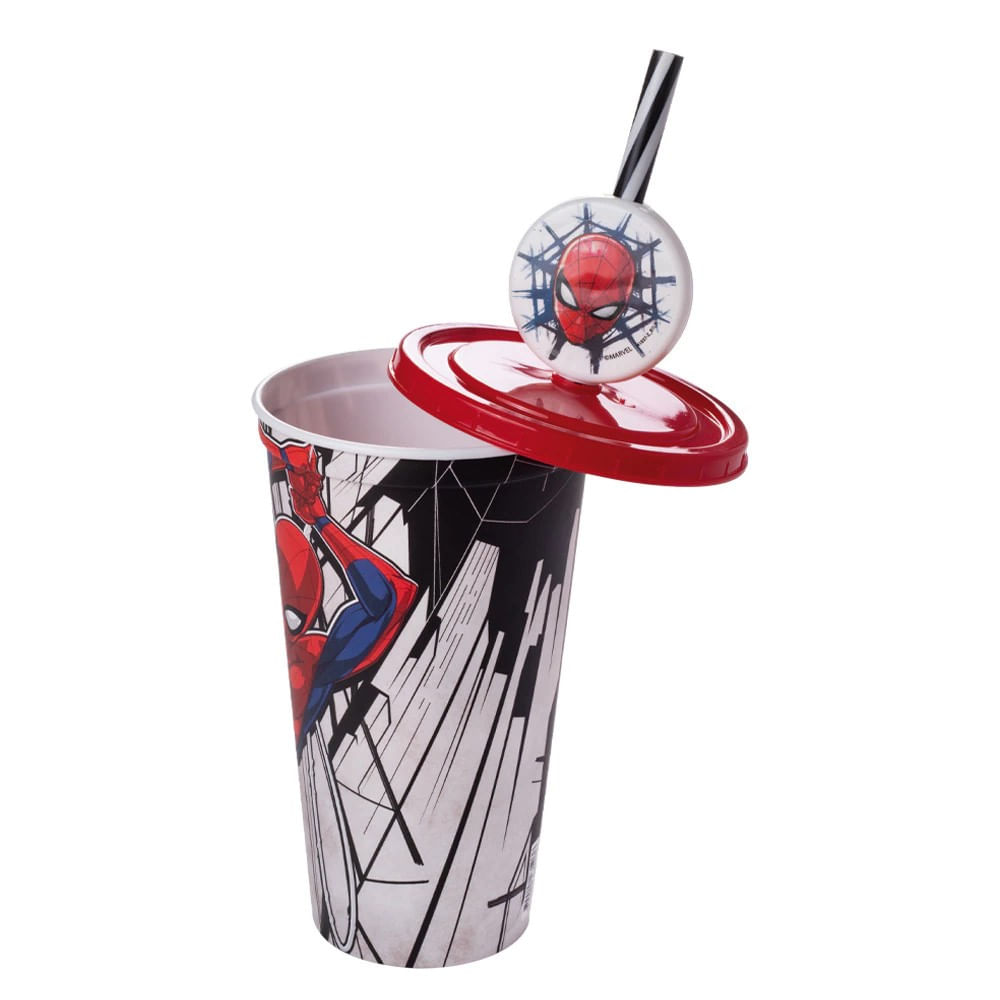 CopoPlasticoComCanudoePinHomemAranhaPlasutil500ml-161487