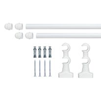 Kit Varão para Cortina Duplo Std Branco
