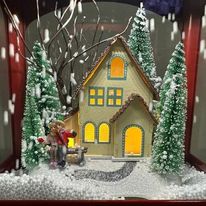 Poste Iluninado Papai Noel com Boneco de Neve Magizi 1,25m