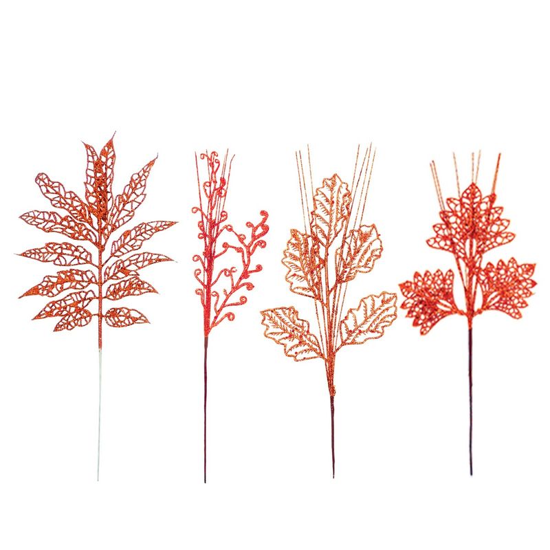 Galho-Folhas-Vermelho-com-Glitter-Magizi-30cm-Produto-Sortido--140838