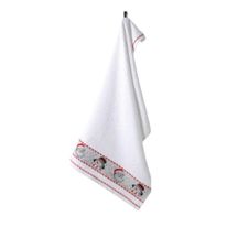 Pano de Copa Branco Natal Vida Döhler 45cm x 70cm