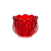 Porta Vela Vermelho Lotus Magizi 7cm x 5,5cm