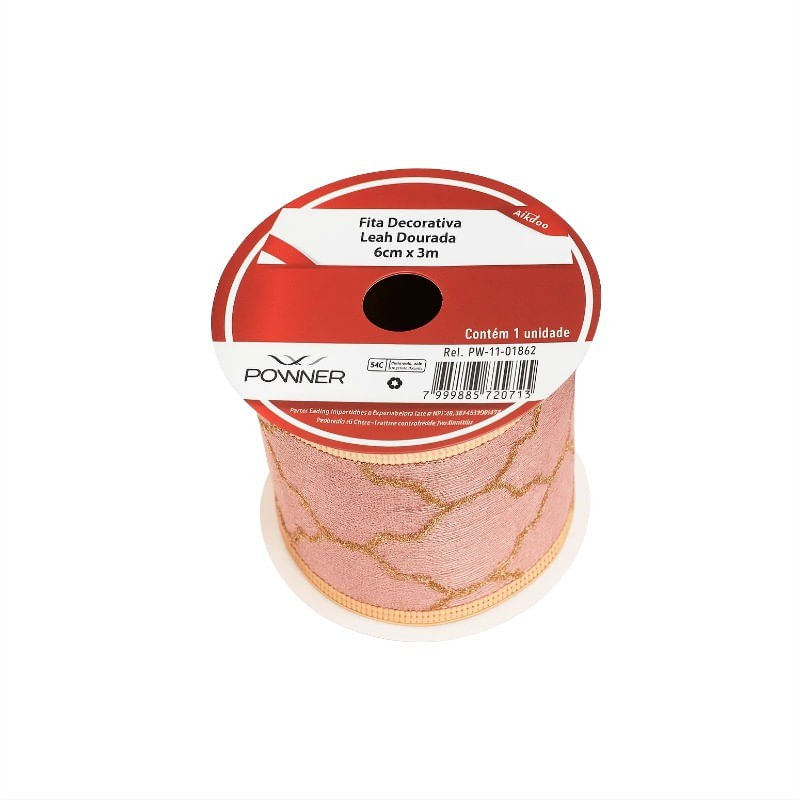 Fita-de-Natal-Arabesco-Powner-Rosa-6cm-x-3m-162096