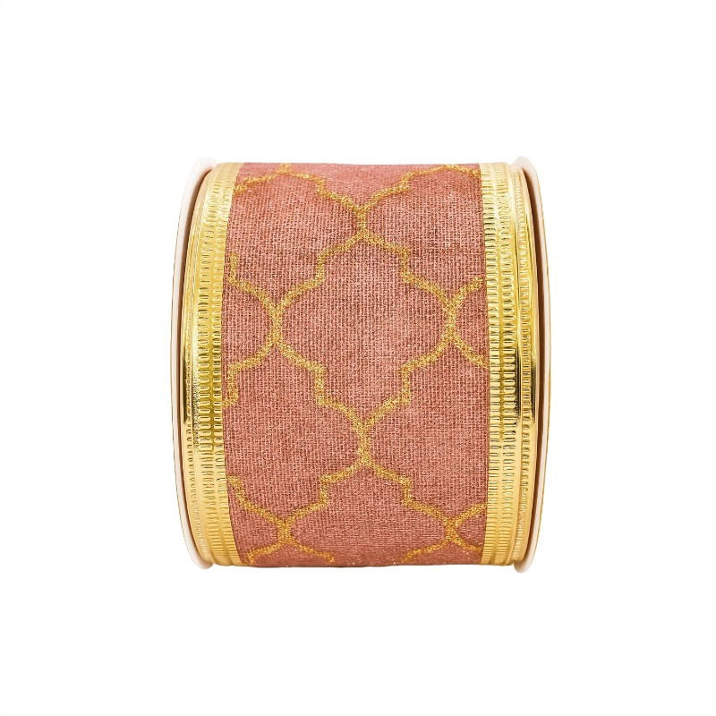 Fita-de-Natal-Arabesco-Powner-Rosa-6cm-x-3m-162097
