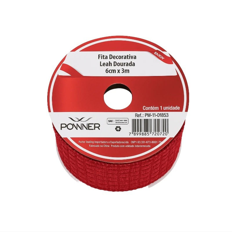 Fita-de-Natal-Powner-Vermelha-6cm-x-3m-162099