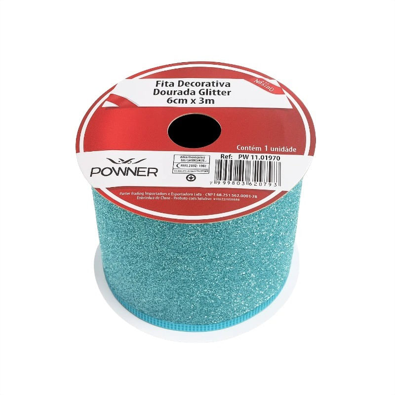 Fita-de-Natal-com-Gliter-Powner-Azul-Escuro-6cm-x-3m-162105
