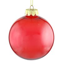 Bola de Natal Vermelha Cristal Powner 10cm