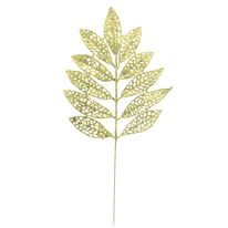 Galho Folhas Glitter Dourado Powner 43cm