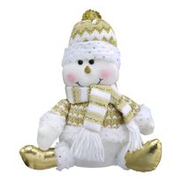 Enfeite Boneco de Neve Dourado Powner 23cm