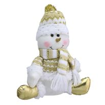 Enfeite Boneco de Neve Dourado Powner 23cm